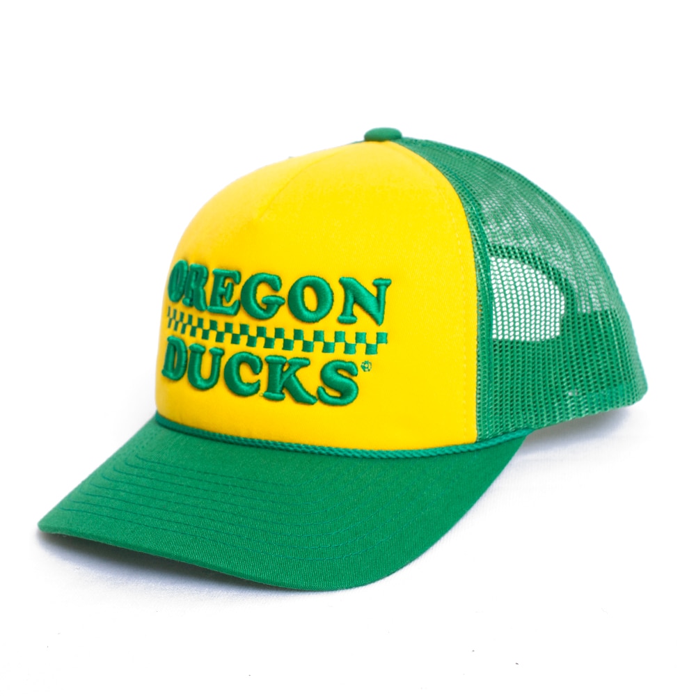 Ducks Spirit, Richardson, Green, Flatbill, Cotton Blend, Accessories, Unisex, 133, Custon, 3D Embroidery, Checkerboard, Adjustable, Hat, 863806